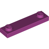 Plate 1X4 W. 2 Knobs - Bright Reddish Violet