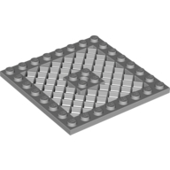 Grid Plate 8X8 - Medium Stone Grey