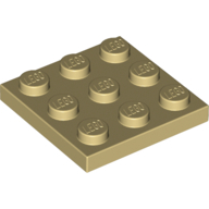 Plate 3X3 - Brick Yellow