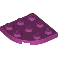 Plate 3X3, 1/4 Circle - Bright Reddish Violet