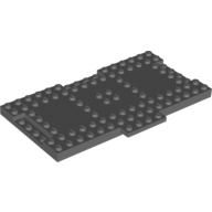 Plate 8X16X6,4 Mm W/Wing - Dark Stone Grey
