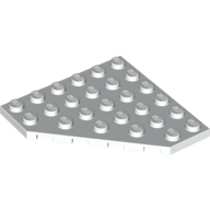 Corner Plate 6X6X45Degrees - White