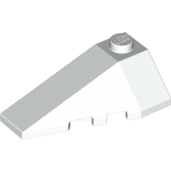 Left Roof Tile 2X4 W/Angle - White