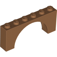 Brick W. Inside Bow 1X6X2 - Medium Nougat