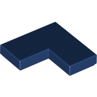 Flat Tile Corner 1X2X2 - Earth Blue