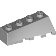 Left Brick 2X4 W/Bow/Angle - Medium Stone Grey