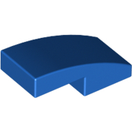 Plate W. Bow 1X2X2/3 - Bright Blue