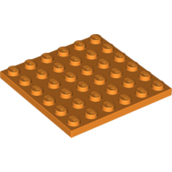Plate 6X6 - Bright Orange