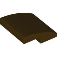 Plate W. Bow  2X2X2/3 - Dark Brown
