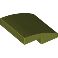 Plate W. Bow  2X2X2/3 - Olive Green