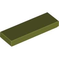 Flat Tile 1X3 - Olive Green