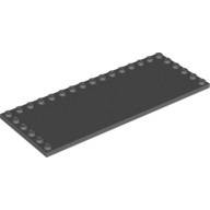 Plate 6X16 W. 26 Knobs - Dark Stone Grey