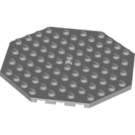 Plate Octagonal 10X10 W. Snap - Medium Stone Grey