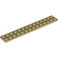Plate 2X14 - Brick Yellow