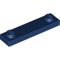 Plate 1X4 W. 2 Knobs - Earth Blue