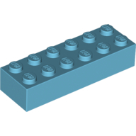 Brick 2X6 - Medium Azur
