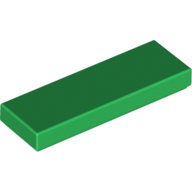 Flat Tile 1X3 - Dark Green