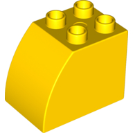 Brick 2X3X2 Outside Bow - Bright Yellow