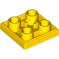 Flat Tile 2X2 Inv. - Bright Yellow