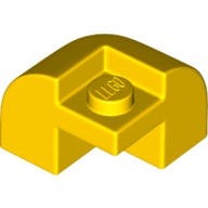 Brick W/ Bow 2X2X1 1/3 - Bright Yellow