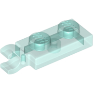 Plate 2X1 W/Holder,Vertical - Transparent Light Blue