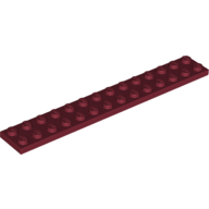 Plate 2X14 - Dark Red
