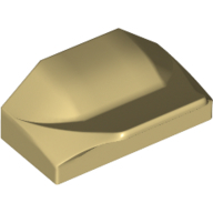 Plate W. Bows 2X1 - Brick Yellow