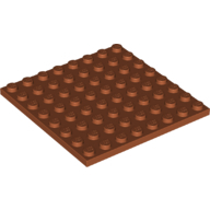 Plate 8X8 - Dark Orange