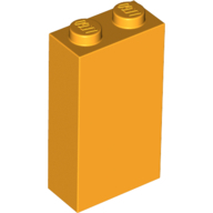 Brick 1X2X3 - Flame Yellowish Orange