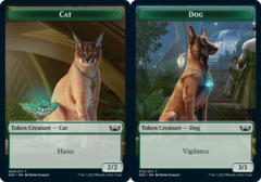 Cat (009) // Dog (010) Double-Sided Token - Foil