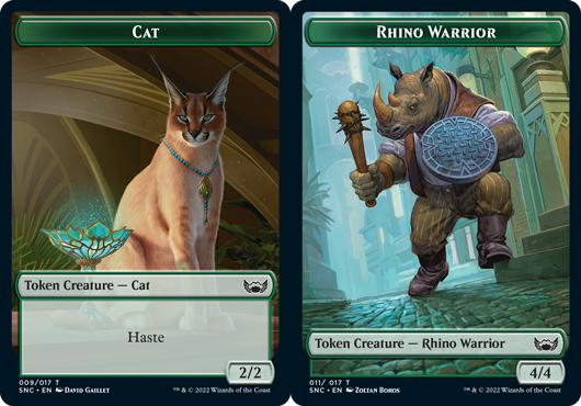 Cat Token // Rhino Warrior Token - Foil