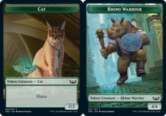 Token - Cat // Rhino Warrior - Foil