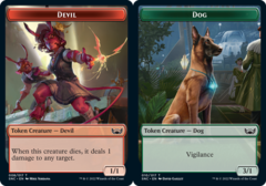 Devil (008) // Dog (010) Double-Sided Token - Foil