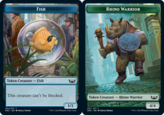 Token - Fish // Rhino Warrior - Foil