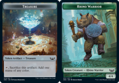 Rhino Warrior (011) // Treasure (013) Double-Sided Token - Foil