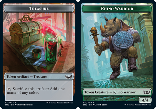 Treasure Token (015) // Rhino Warrior Token - Foil