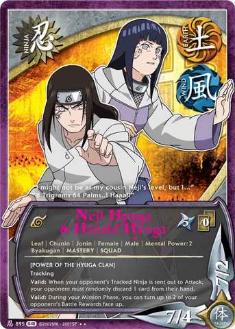 Neji Hyuga & Hinata Hyuga - N-895 - Rare - 1st Edition