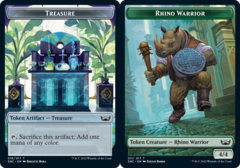 Rhino Warrior (011) // Treasure (016) Double-Sided Token - Foil