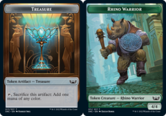 Rhino Warrior (011) // Treasure (017) Double-Sided Token - Foil