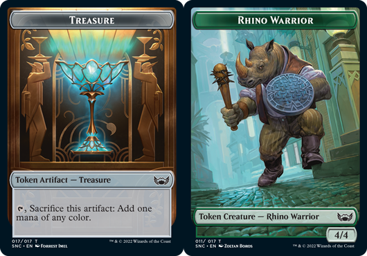 Treasure Token (017) // Rhino Warrior Token - Foil