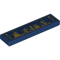 Flat Tile 1X4, No. 179 - Earth Blue