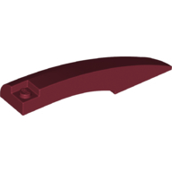 Left Shell 2X10X2, Outside Bow, W/ Cut - Dark Red
