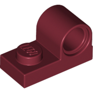 Plate 1X2 W. Hor. Hole Minuscule 4.8 - Dark Red