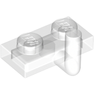 Plate 1X2 W. Vertical Schaft - Transparent