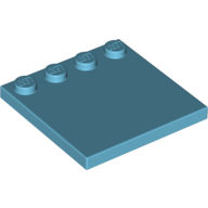 Plate 4X4 W. 4 Knobs - Medium Azur