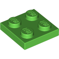 Plate 2X2 - Bright Green