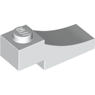 Brick 1X3,Outside Half Arch,W/ Cutout - White