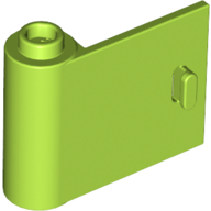 Left Door W/Knob Hinge 1X3X2 - Bright Yellowish Green