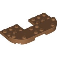 Plate 8X4X2/3, 1/2 Circle, Cut Out - Medium Nougat