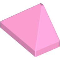 End Ridged Tile 1X2/45Degrees - Light Purple